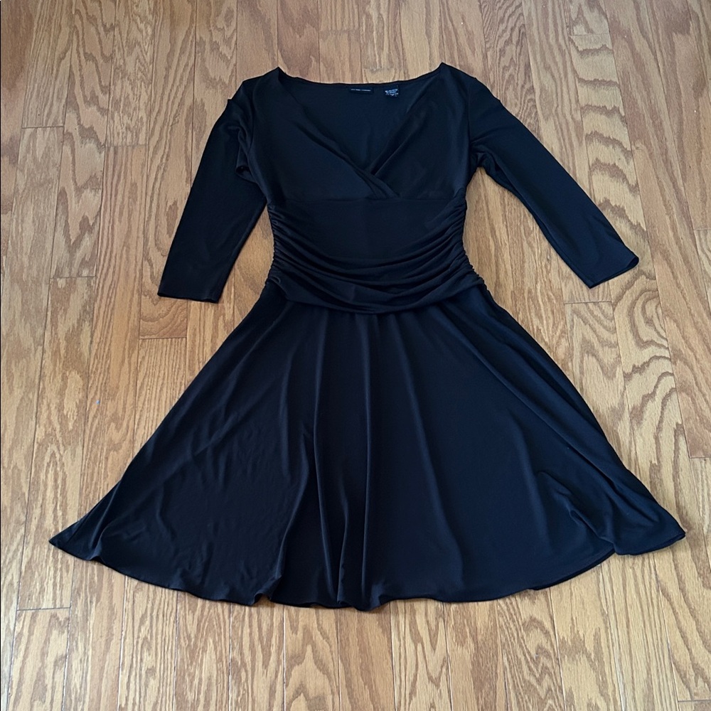 New York & Company Chocolate Brown 3/4 Sleeve Dress